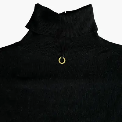 Sweater Marittimo Negro Talla M Cuello Alto - miniatura 3
