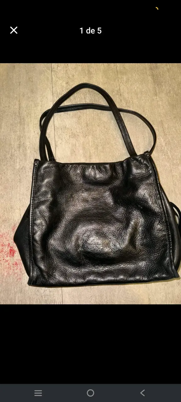 Bolso de cuero negro elegante y espacioso - 3