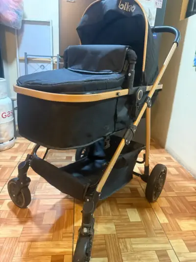 Coche de bebé Bligoo negro plegable - miniatura 2
