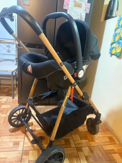 Coche de bebé Bligoo negro plegable - miniatura 5
