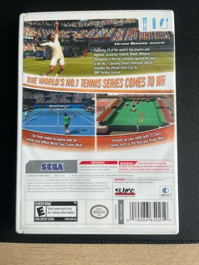 Juego Wii Virtua Tennis 2009 Sega - miniatura 3