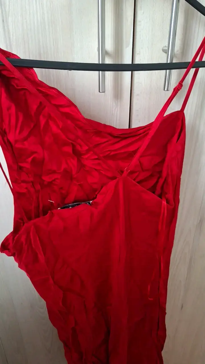 Vestido rojo elegante Zara talla S o M - 3
