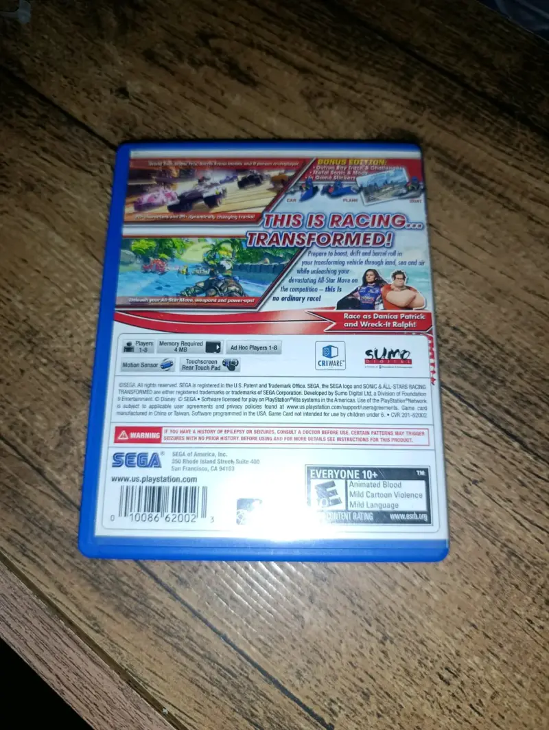 Sonic All-Stars Racing Transformed PS Vita Usado - 2