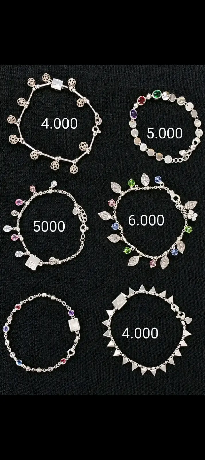 Pulseras de plata con diseños variados - 2
