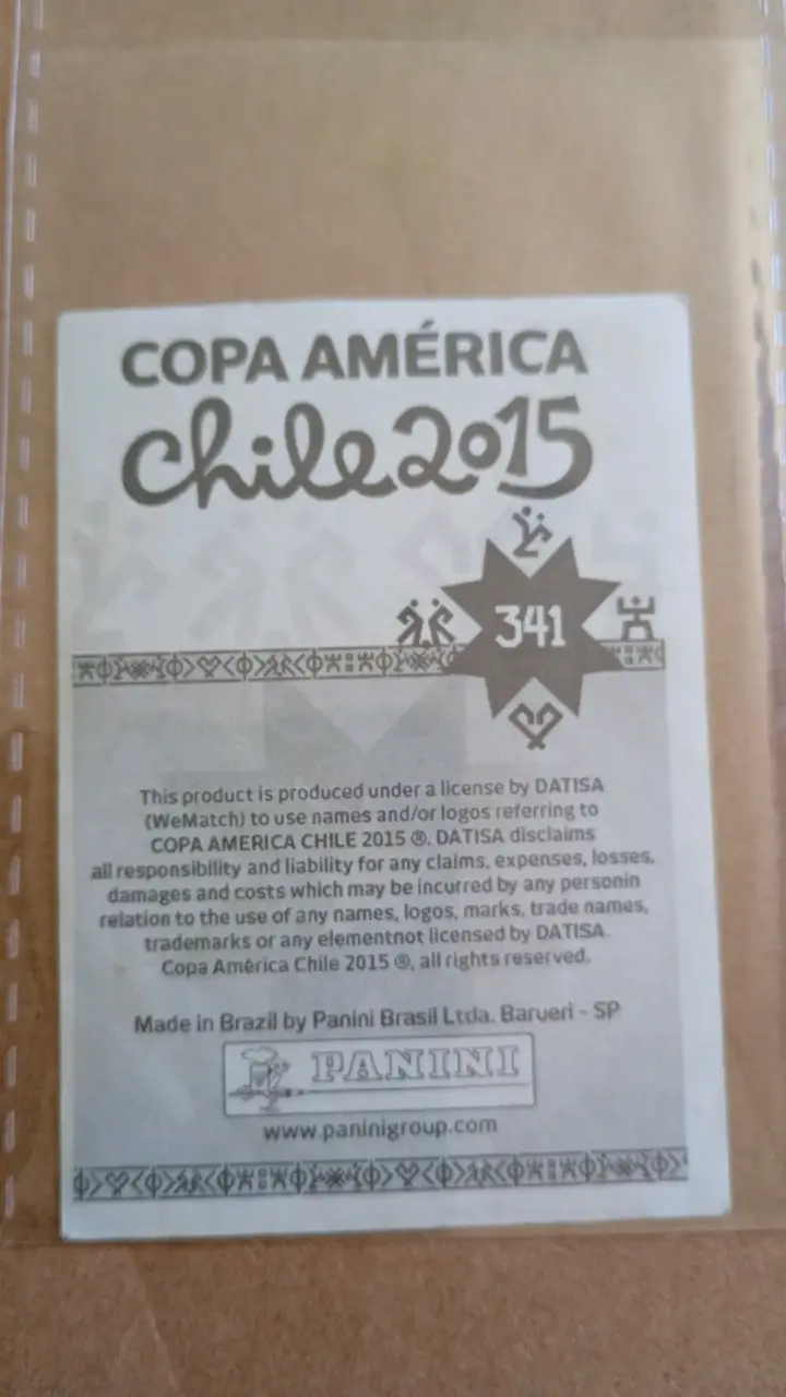 Tarjeta coleccionable Lionel Messi Copa América 2015 - 2
