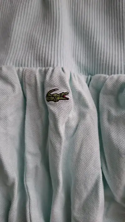 Falda Lacoste verde agua de algodón - miniatura 2