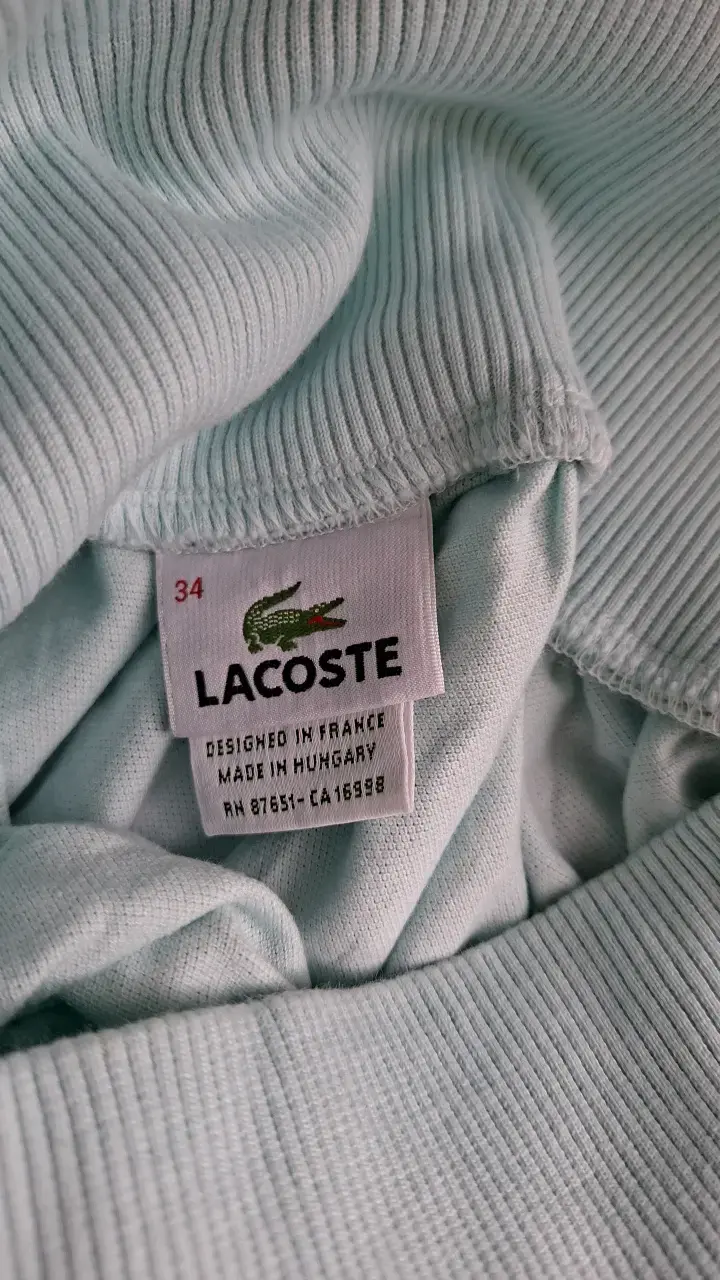 Falda Lacoste verde agua de algodón - 3