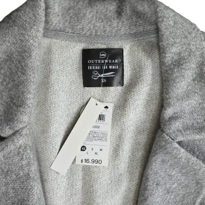Cárdigan Urb Gris Talla XS con Puños de Pelo Sinté - miniatura 2