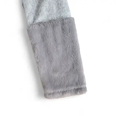 Cárdigan Urb Gris Talla XS con Puños de Pelo Sinté - miniatura 4