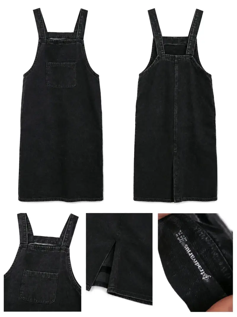 Pichi de mezclilla negro estilo casual