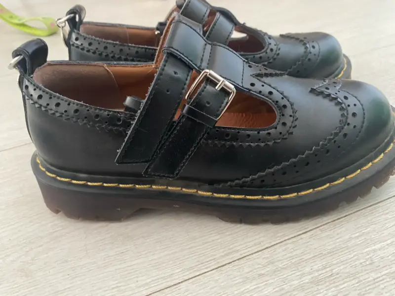 Zapatos escolares negros de cuero para niña - 3