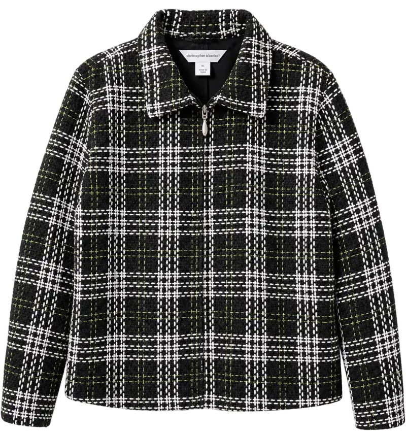 Chaqueta de lana a cuadros Christopher & Banks