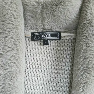 Cardigan BNY’S Gris Talla S con Solapa - miniatura 2