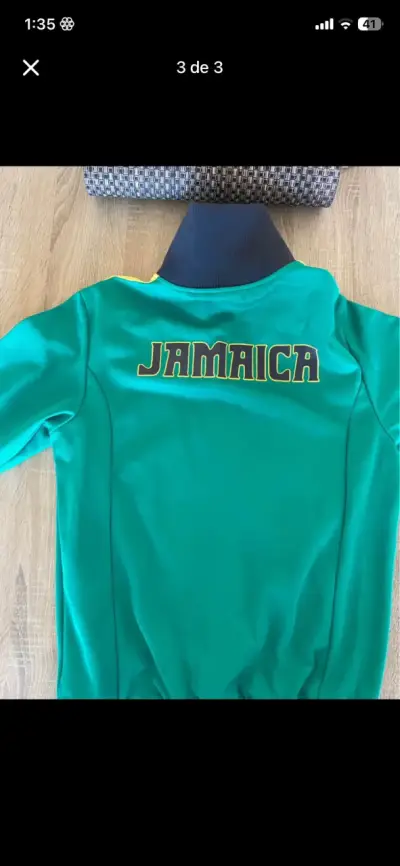 Chaqueta deportiva verde Adidas Jamaica - miniatura 2