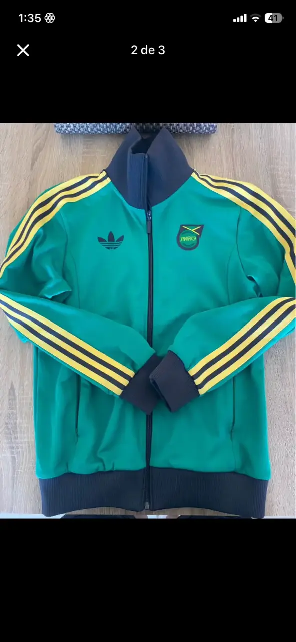 Chaqueta deportiva verde Adidas Jamaica - 3