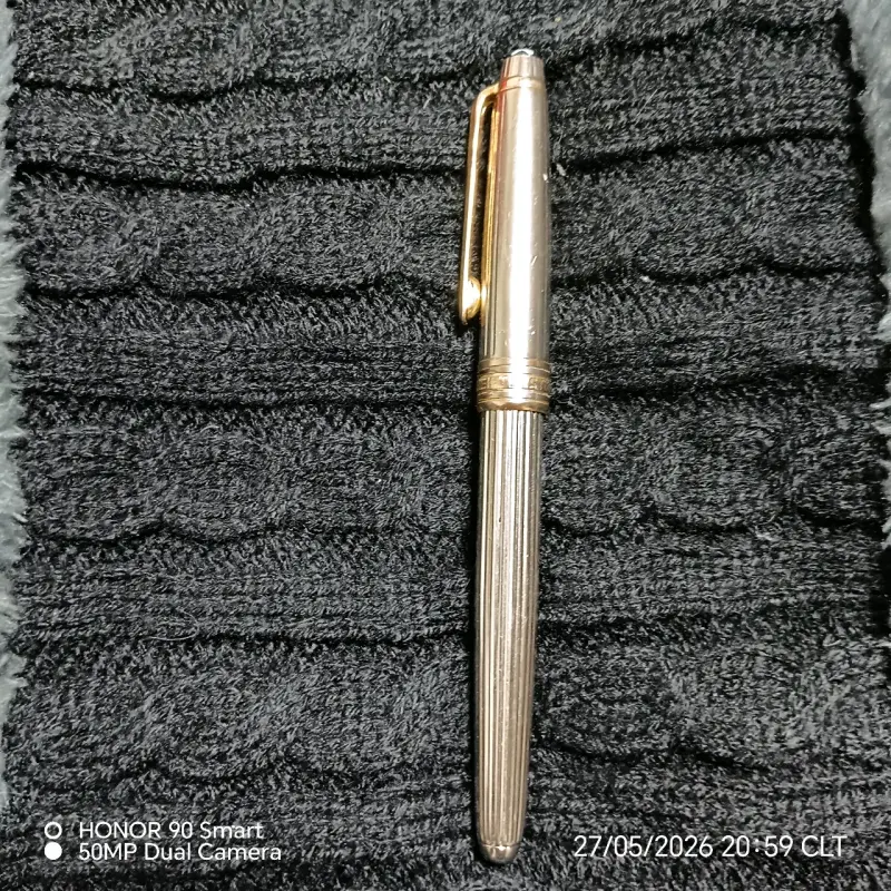 Pluma montblanc Meisterstück Solitaire de oroyplat - 5