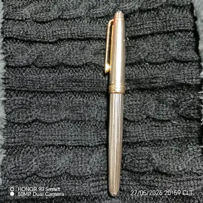 Pluma montblanc Meisterstück Solitaire de oroyplat - miniatura 5