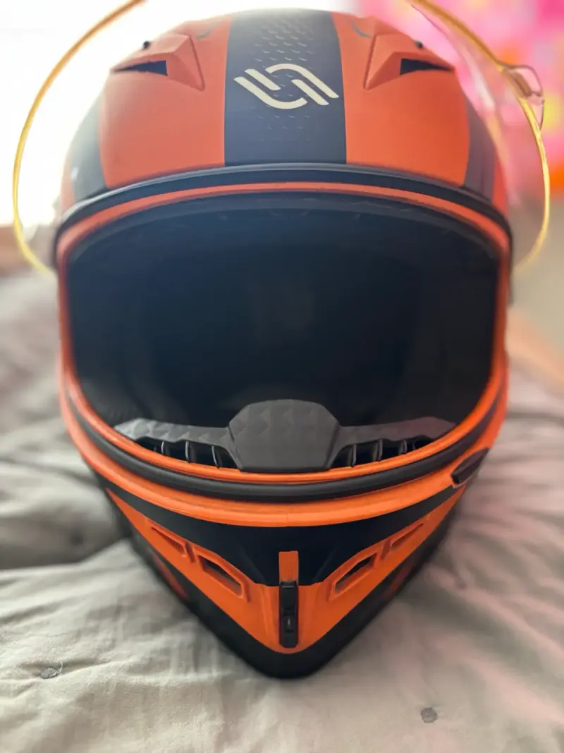 Casco de moto Shiro Sh-870 motegi naranja y negro - 1