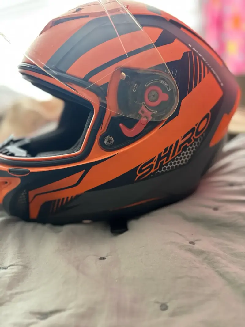Casco de moto Shiro Sh-870 motegi naranja y negro - 2