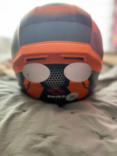 Casco de moto Shiro Sh-870 motegi naranja y negro - miniatura 3