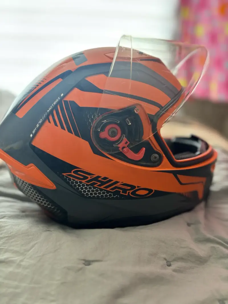 Casco de moto Shiro Sh-870 motegi naranja y negro - 4