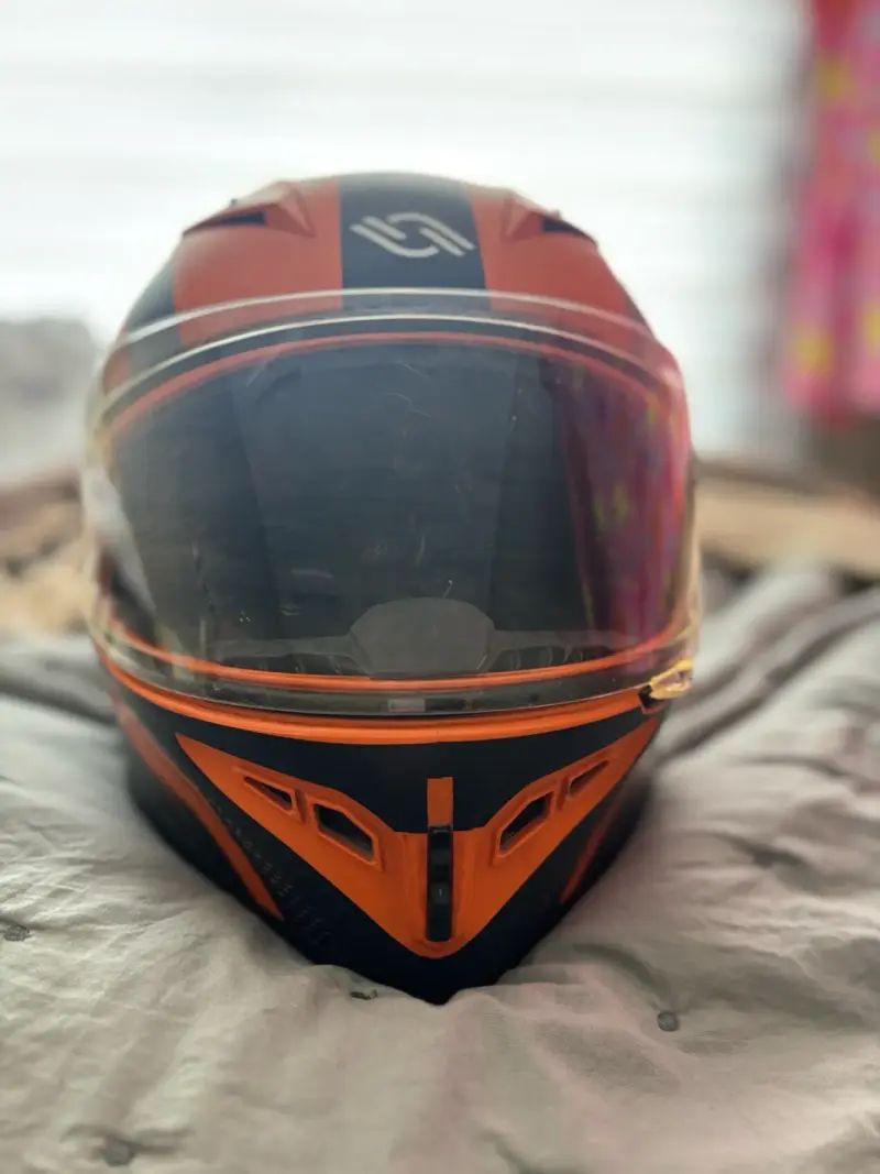 Casco de moto Shiro Sh-870 motegi naranja y negro - 5