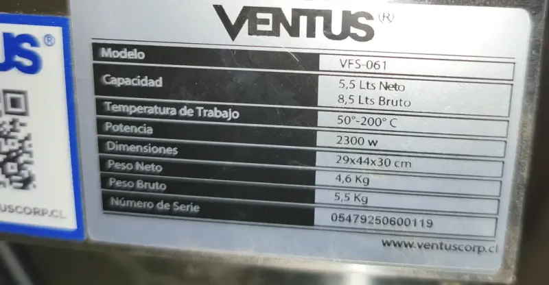 Freidora eléctrica Ventus de acero inoxidable - 6