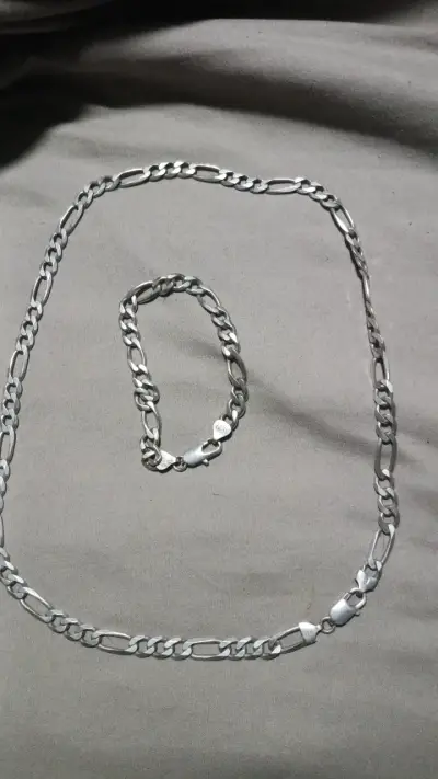 Set de cadena y pulsera de plata 925 - miniatura 1