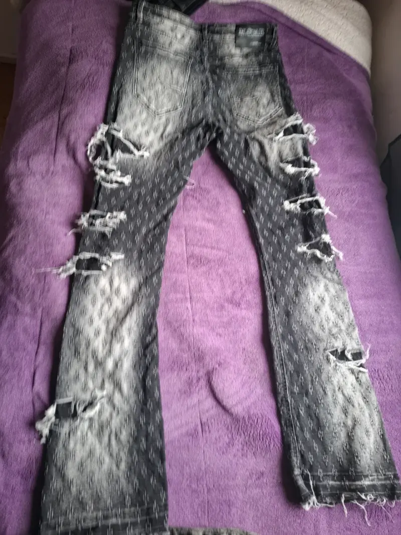 Jeans rasgados estilo desgastado para hombre - 2