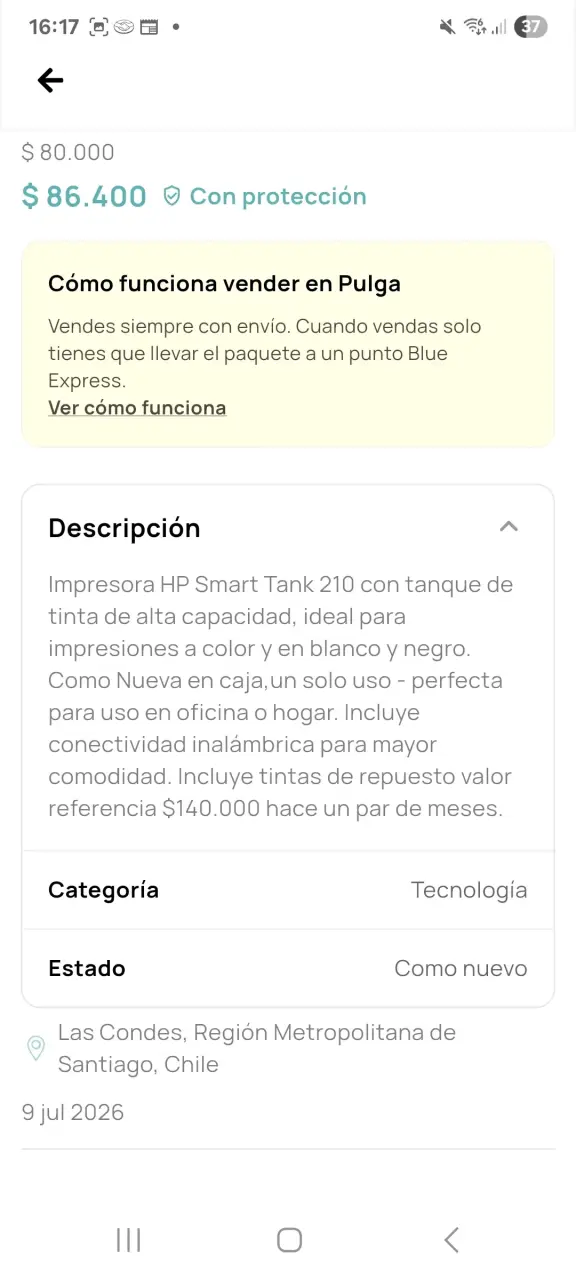 Impresora HP Smart Tank 210 con tanque de tinta - 4