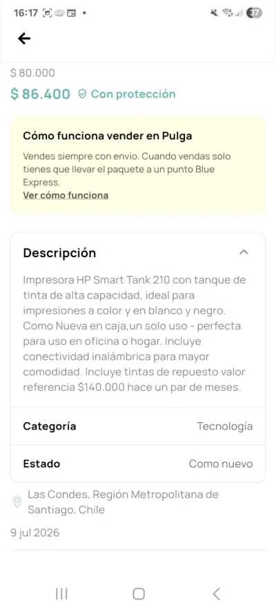 Impresora HP Smart Tank 210 con tanque de tinta - miniatura 4