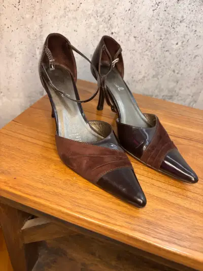 Zapatos de Tacón Mujer Marrón Elegantes - miniatura 2