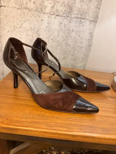 Zapatos de Tacón Mujer Marrón Elegantes - miniatura 3