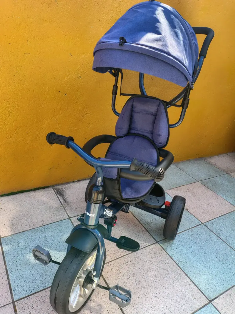 Triciclo para niños Bebesit con toldo azul - 2