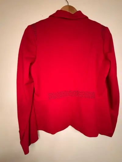 Blazer rojo con detalles de strass - miniatura 3