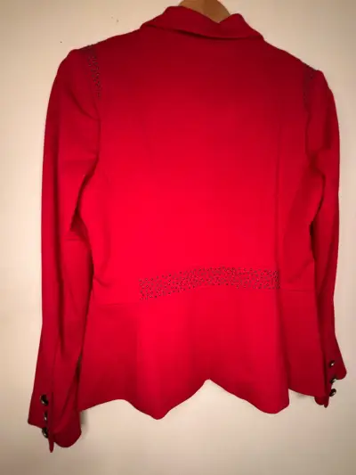 Blazer rojo con detalles de strass - miniatura 4