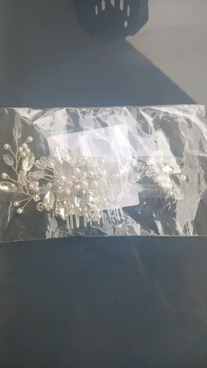 Peineta de Novia con Perlas y Cristales - 3