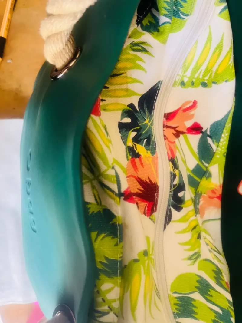 Bolso O Bag verde azulado OG con asas de cuerda - 2