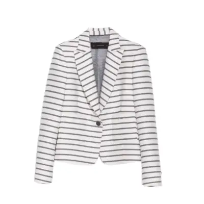 Blazer Brigitte Naux Blanco a Rayas Negras Talla M - miniatura 1