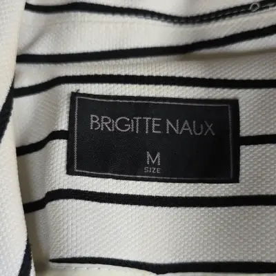 Blazer Brigitte Naux Blanco a Rayas Negras Talla M - miniatura 2