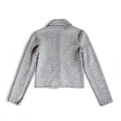 Chaqueta Biker UNITY Tweed Gris Talla S para Mujer - miniatura 2