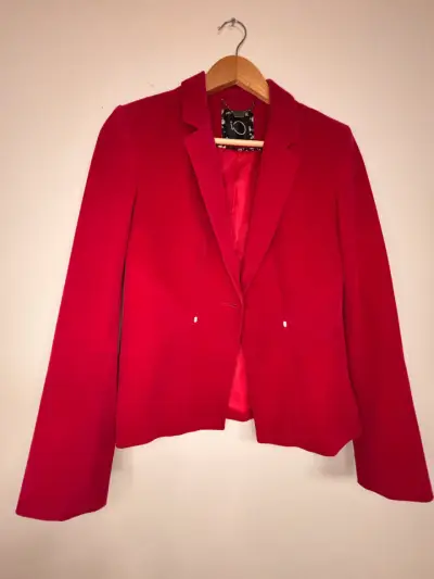 Blazer rojo elegante para mujer - miniatura 4