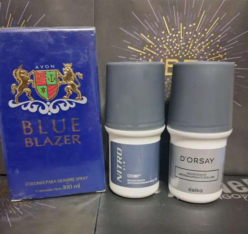 Set de colonia y desodorantes para hombre Avon Blue Blazer - 1