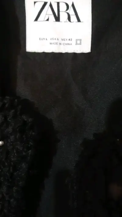 Chaqueta de felpa negra Zara para hombre - miniatura 3