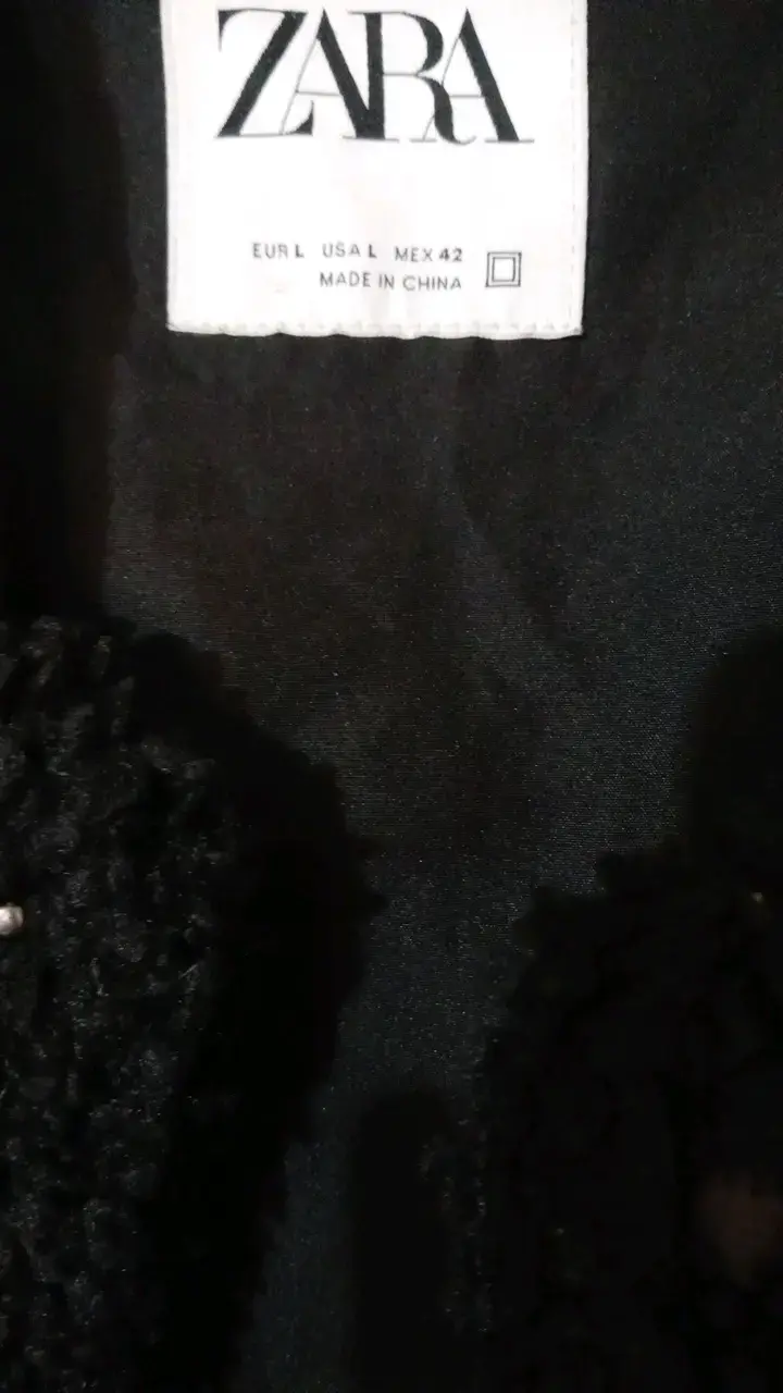 Chaqueta de felpa negra Zara para hombre - 3