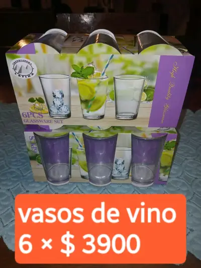 Set de 6 vasos de vidrio Importadora Latina - miniatura 1