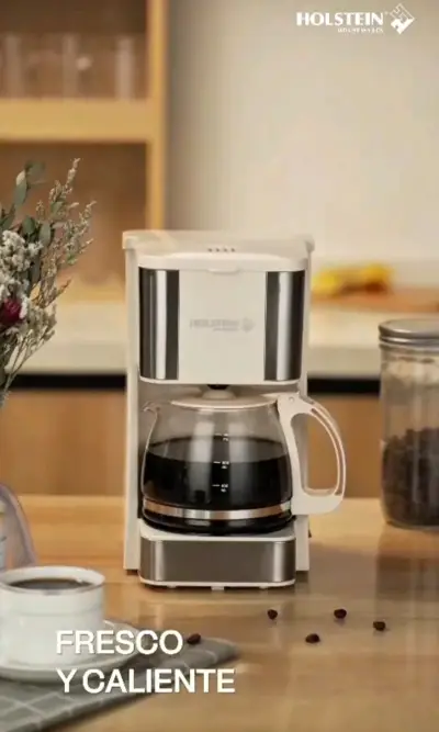 Cafetera Holstein blanca con jarra de vidrio - miniatura 1