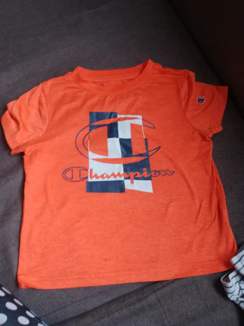 Polera infantil naranja Champion