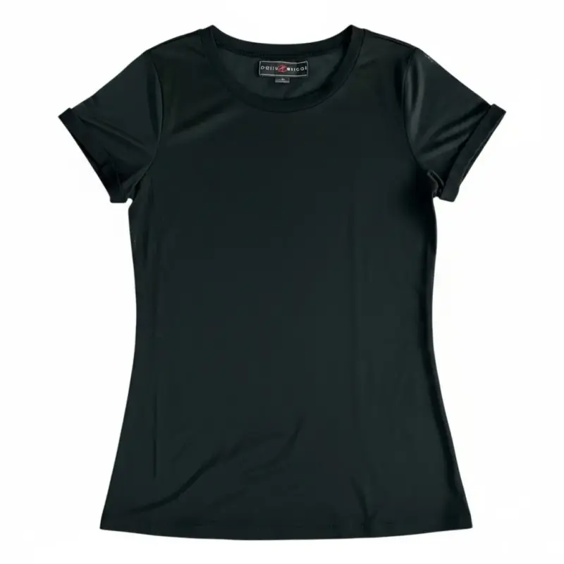 Polera Polly Negra Talla M de Malla Transparente - 1