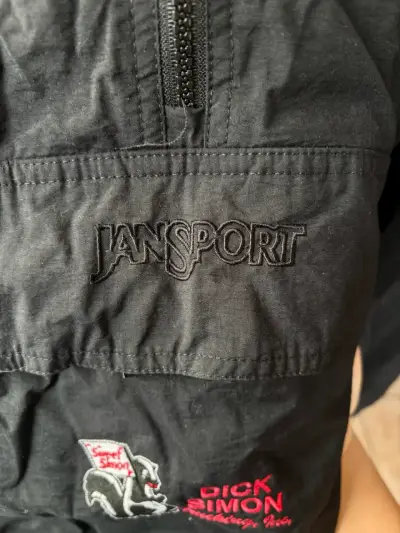 Cortaviento negro JanSport con capucha - miniatura 3